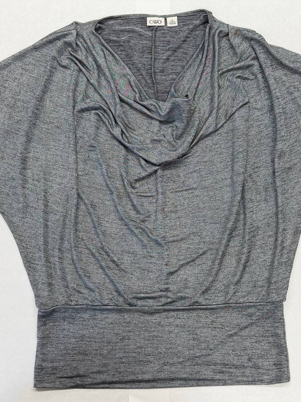 Cato Women's Heather Gray Cowl Neck Sweater